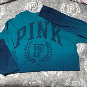 Victoria's Secret Teal PINK Long Sleeve